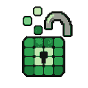 The lock, open